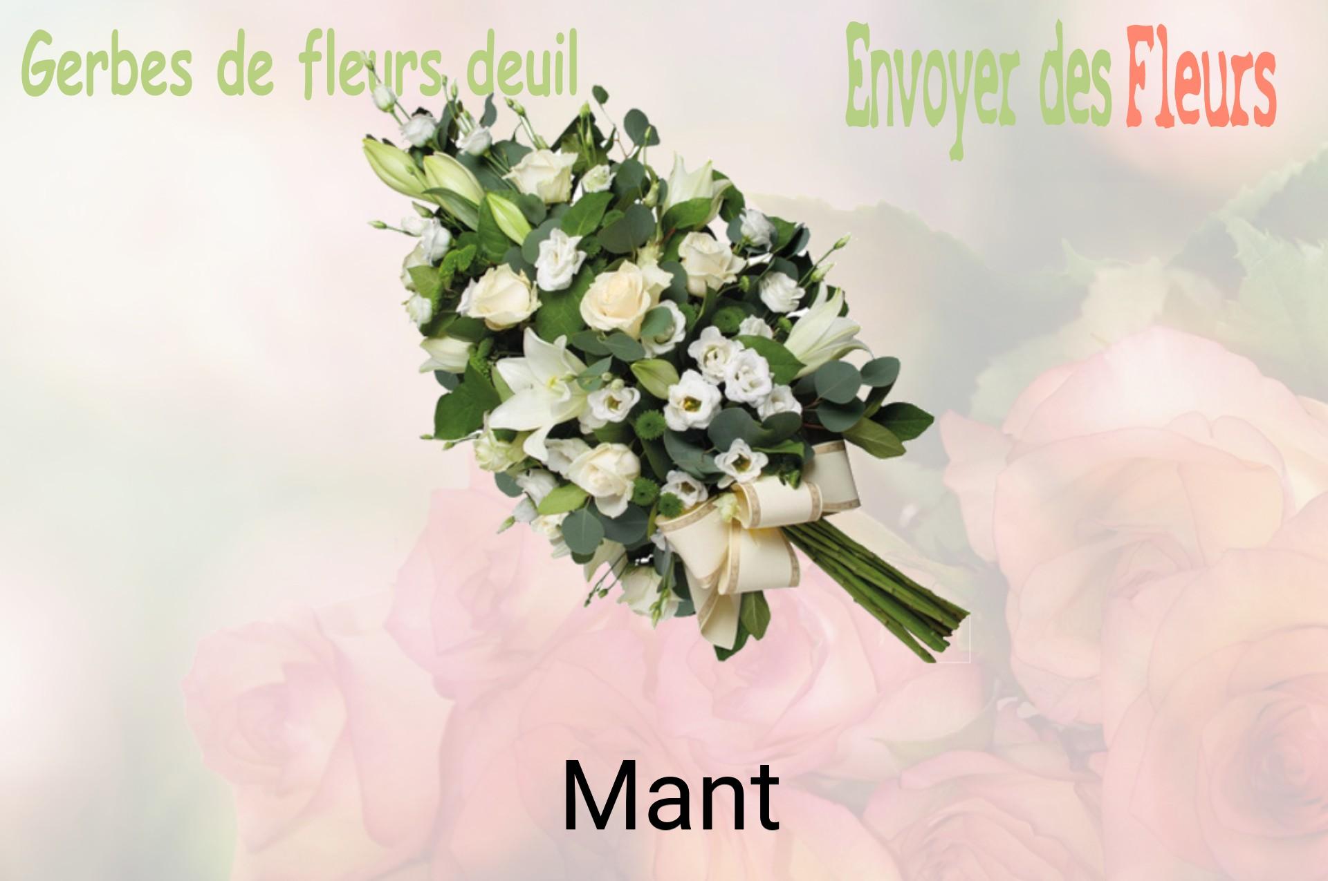 Gerbe de fleurs de deuil livrée à Mant